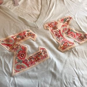 Sigma Kappa Floral Stitch T-shirt